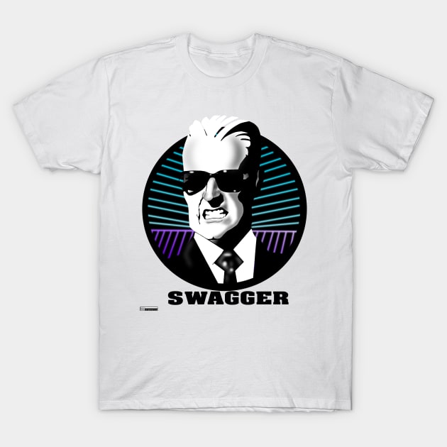 Max Headroom Swagger T-Shirt by iCONSGRAPHICS